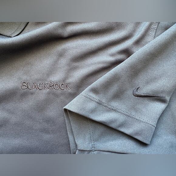 Nike (TWO) Golf Dri-FIT Polo Men Medium Dark Gray And Teal Blue Collared Adult - Picture 9 of 16